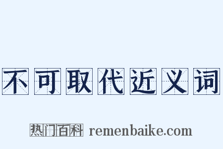 不可取代近义词是什么意思的图片
